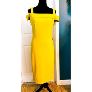 Dress Barn eci New York Yellow Off Shoulder Dress